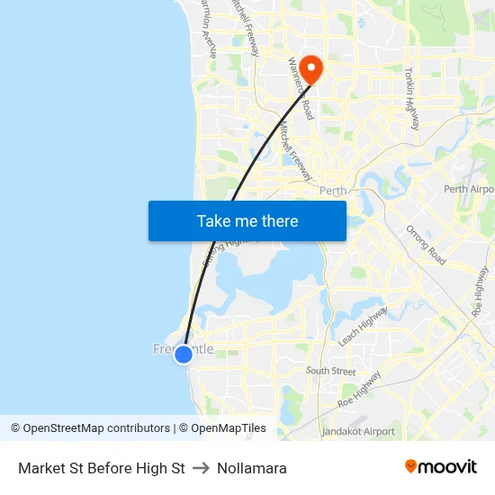Market St Before High St to Nollamara map