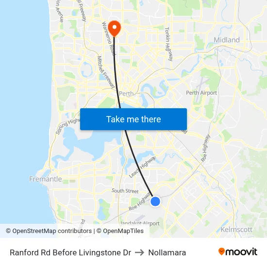 Ranford Rd Before Livingstone Dr to Nollamara map