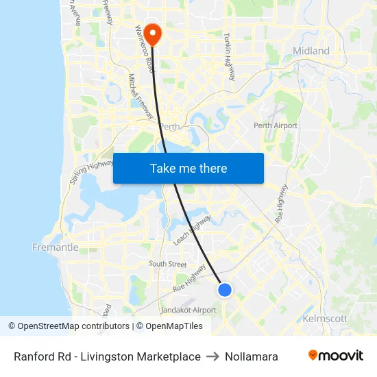 Ranford Rd - Livingston Marketplace to Nollamara map