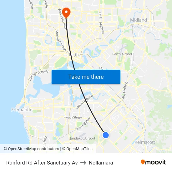 Ranford Rd After Sanctuary Av to Nollamara map