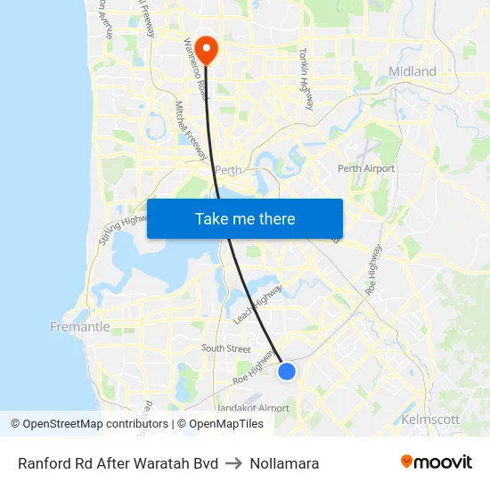 Ranford Rd After Waratah Bvd to Nollamara map