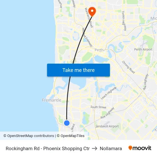 Rockingham Rd - Phoenix Shopping Ctr to Nollamara map