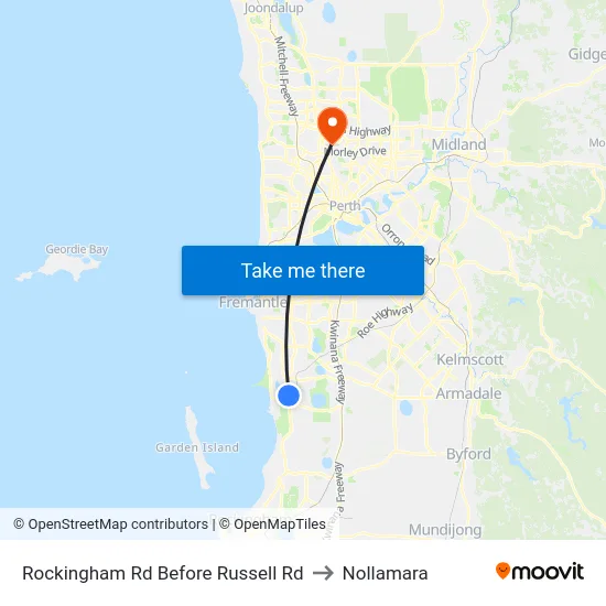 Rockingham Rd Before Russell Rd to Nollamara map