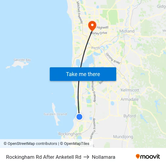 Rockingham Rd After Anketell Rd to Nollamara map
