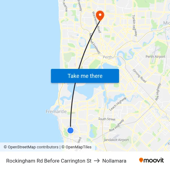 Rockingham Rd Before Carrington St to Nollamara map