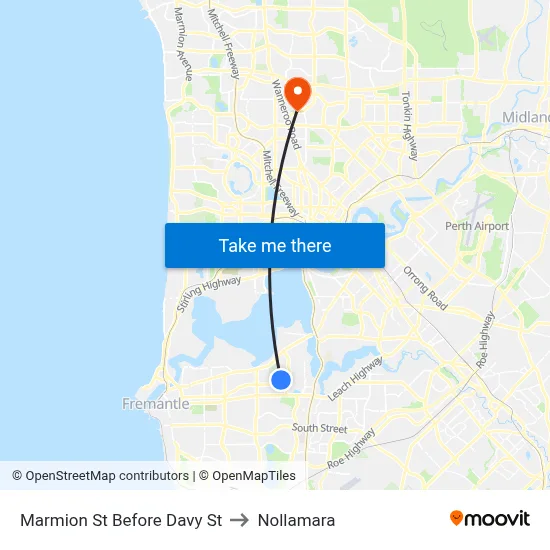 Marmion St Before Davy St to Nollamara map