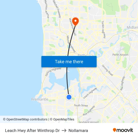 Leach Hwy After Winthrop Dr to Nollamara map