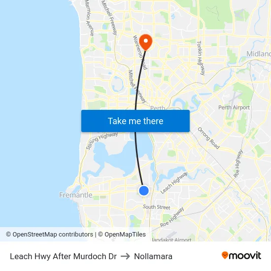 Leach Hwy After Murdoch Dr to Nollamara map