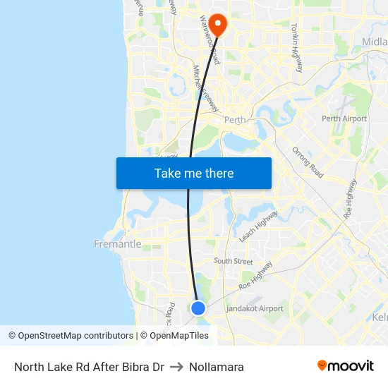 North Lake Rd After Bibra Dr to Nollamara map