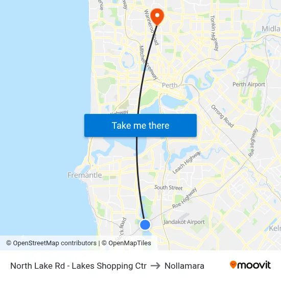 North Lake Rd - Lakes Shopping Ctr to Nollamara map