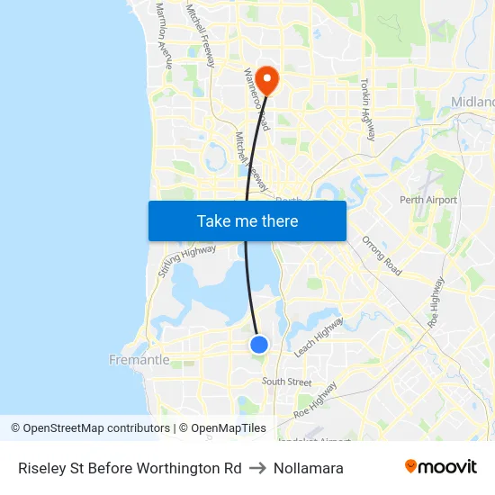 Riseley St Before Worthington Rd to Nollamara map