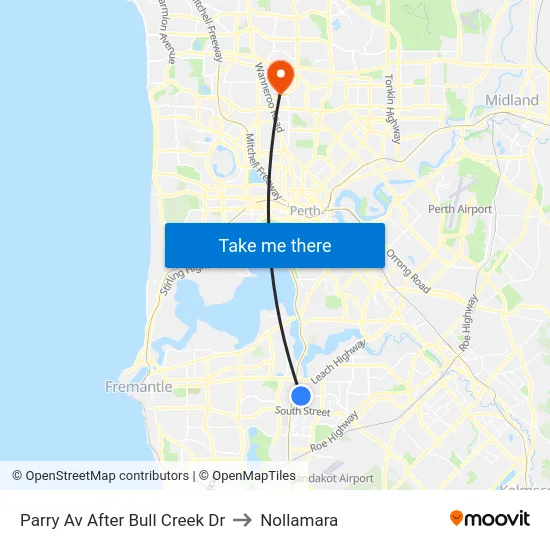 Parry Av After Bull Creek Dr to Nollamara map