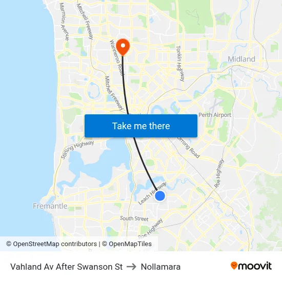 Vahland Av After Swanson St to Nollamara map