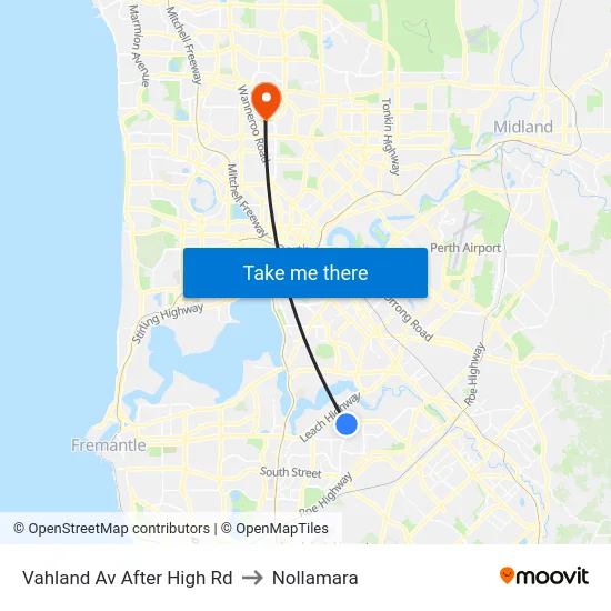 Vahland Av After High Rd to Nollamara map