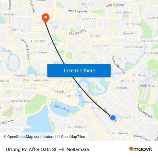Orrong Rd After Oats St to Nollamara map