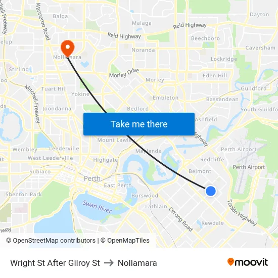Wright St After Gilroy St to Nollamara map