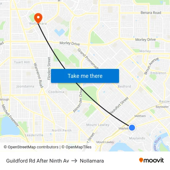 Guildford Rd After Ninth Av to Nollamara map