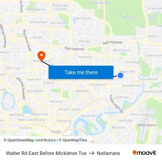Walter Rd East Before Mickleton Tce to Nollamara map