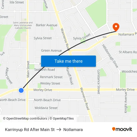 Karrinyup Rd After Main St to Nollamara map
