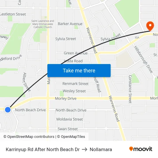 Karrinyup Rd After North Beach Dr to Nollamara map