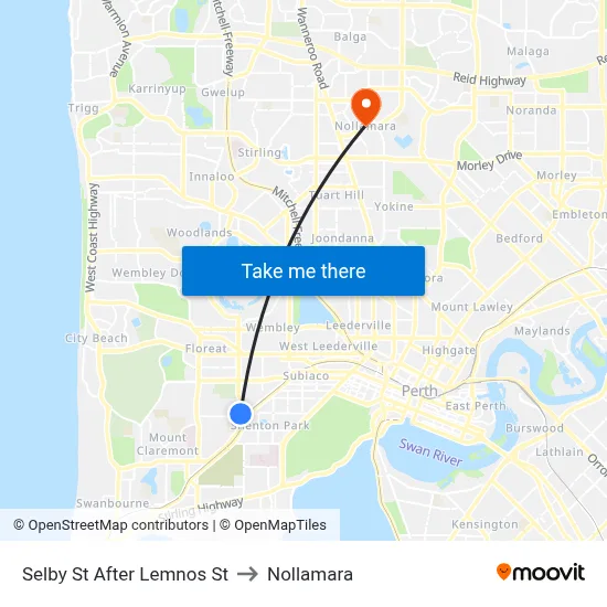 Selby St After Lemnos St to Nollamara map