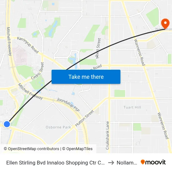 Ellen Stirling Bvd Innaloo Shopping Ctr Cat Id 35 to Nollamara map