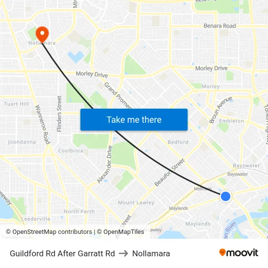 Guildford Rd After Garratt Rd to Nollamara map