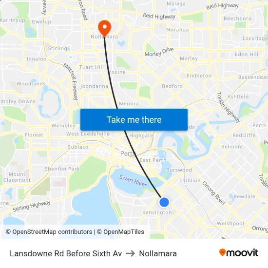 Lansdowne Rd Before Sixth Av to Nollamara map