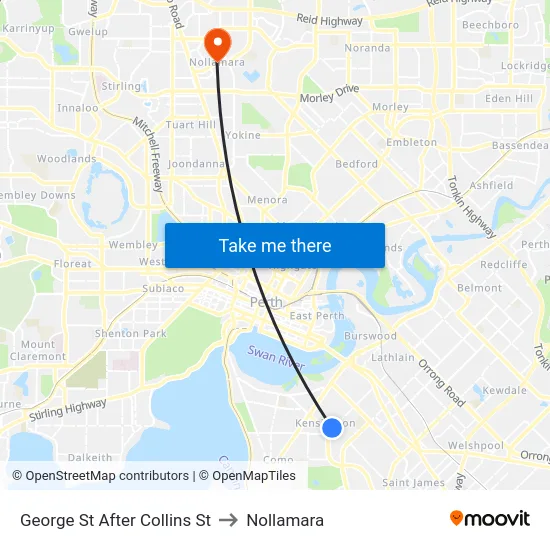 George St After Collins St to Nollamara map