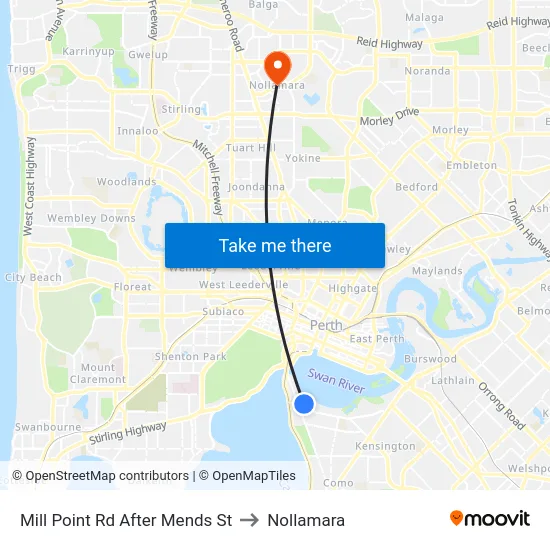 Mill Point Rd After Mends St to Nollamara map