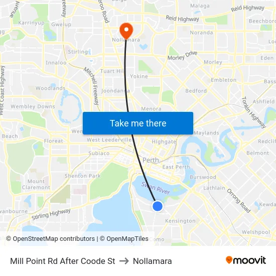 Mill Point Rd After Coode St to Nollamara map