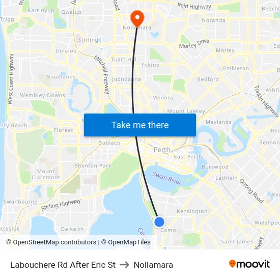 Labouchere Rd After Eric St to Nollamara map