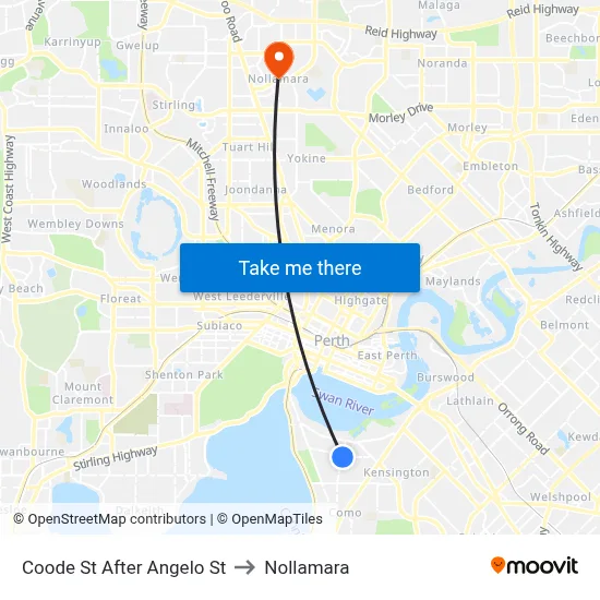 Coode St After Angelo St to Nollamara map