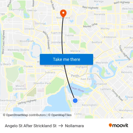 Angelo St After Strickland St to Nollamara map