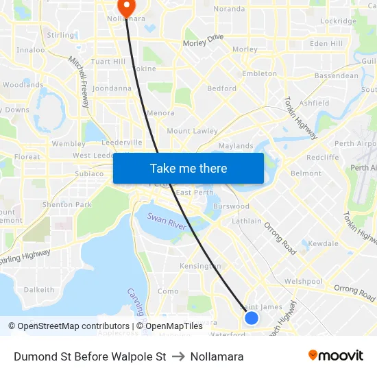 Dumond St Before Walpole St to Nollamara map