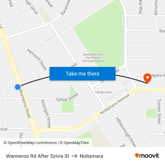 Wanneroo Rd After Sylvia St to Nollamara map
