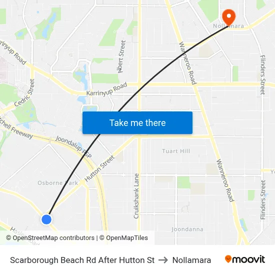 Scarborough Beach Rd After Hutton St to Nollamara map