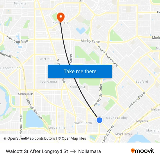 Walcott St After Longroyd St to Nollamara map
