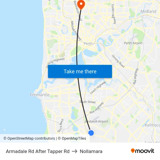 Armadale Rd After Tapper Rd to Nollamara map