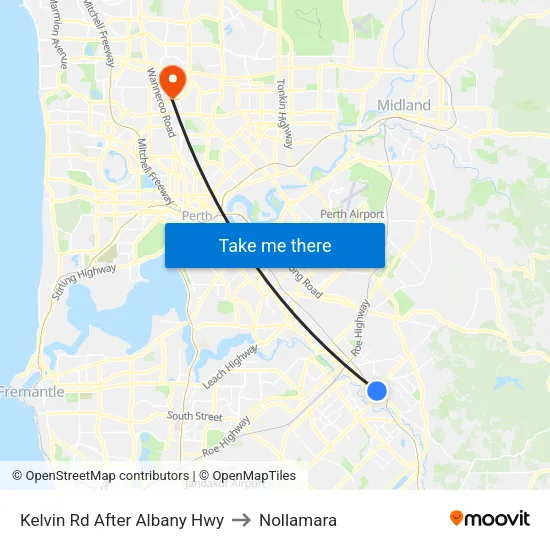 Kelvin Rd After Albany Hwy to Nollamara map