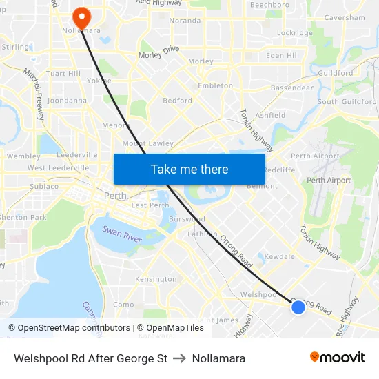 Welshpool Rd After George St to Nollamara map