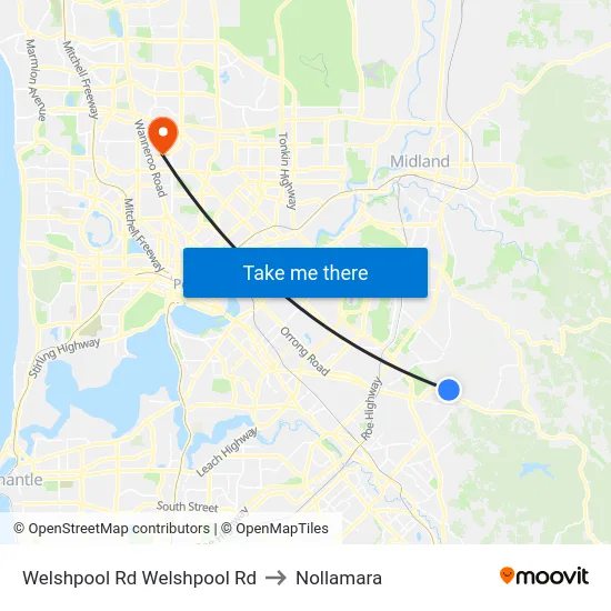 Welshpool Rd Welshpool Rd to Nollamara map