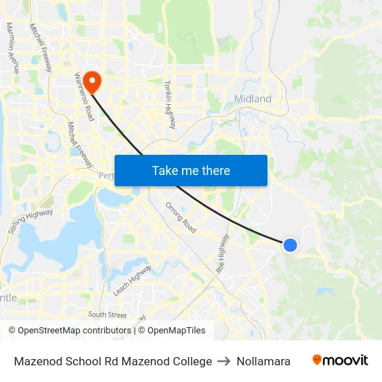 Mazenod School Rd Mazenod College to Nollamara map