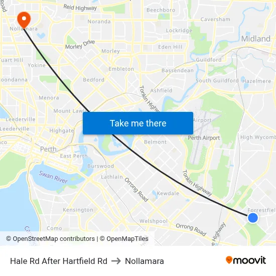 Hale Rd After Hartfield Rd to Nollamara map
