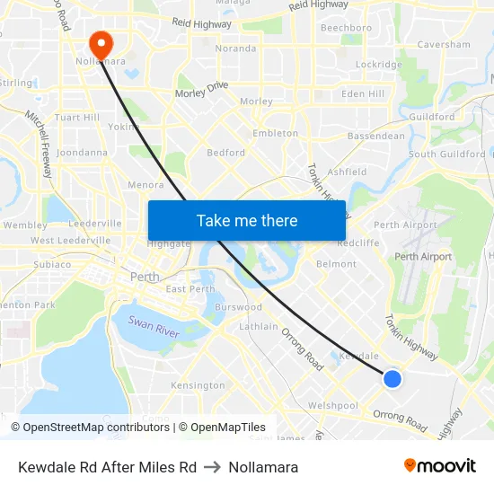 Kewdale Rd After Miles Rd to Nollamara map