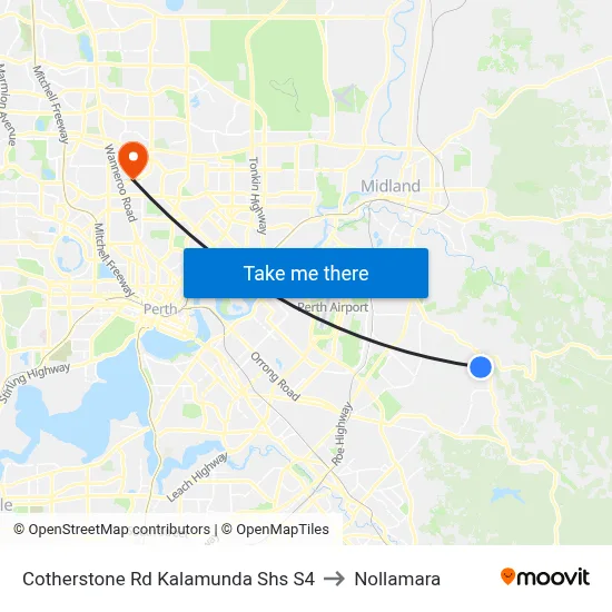 Cotherstone Rd Kalamunda Shs S4 to Nollamara map
