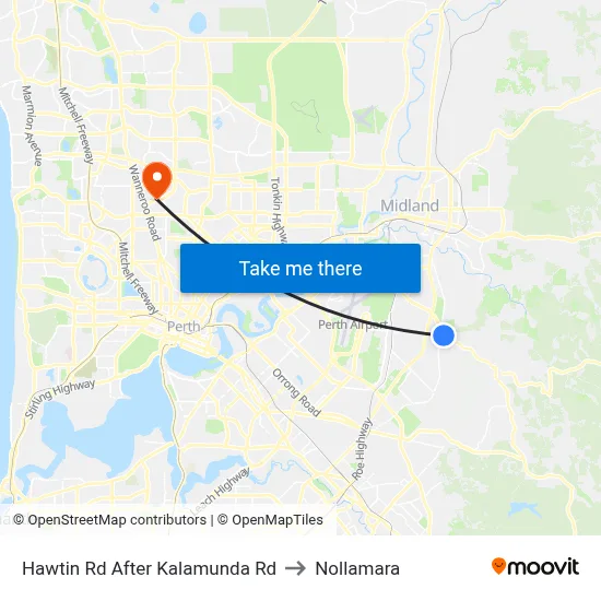 Hawtin Rd After Kalamunda Rd to Nollamara map