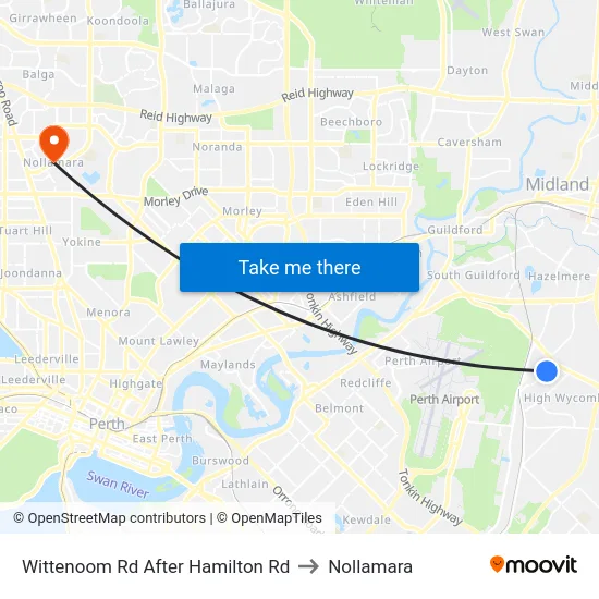 Wittenoom Rd After Hamilton Rd to Nollamara map