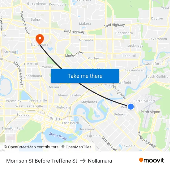 Morrison St Before Treffone St to Nollamara map