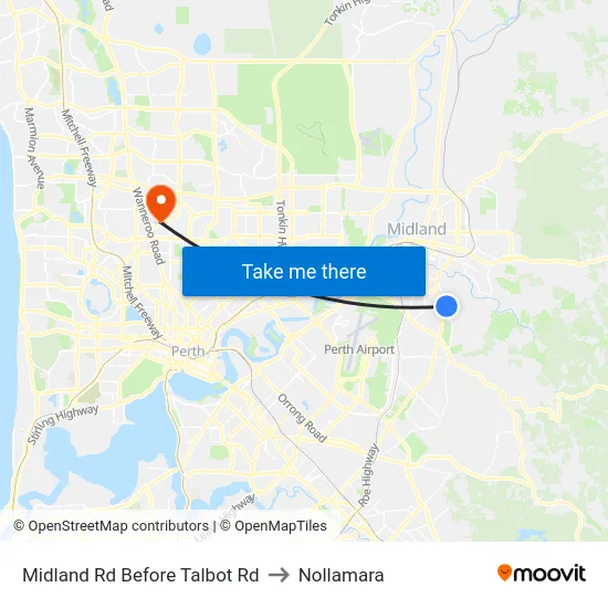 Midland Rd Before Talbot Rd to Nollamara map
